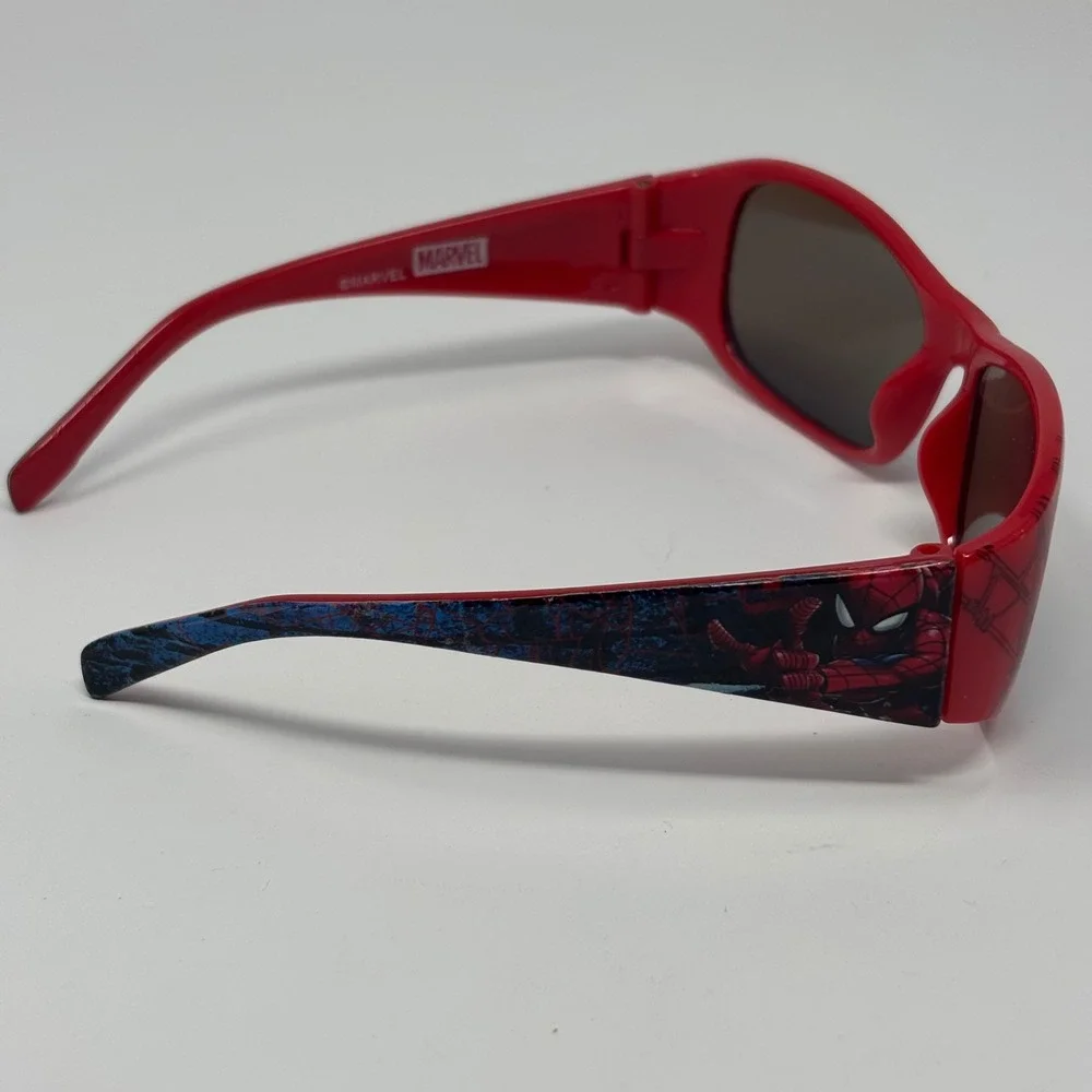 Marvel Spider Man Sunglasses Kids Red Web‎ Graphic Blue Tinted Lenses Superhero